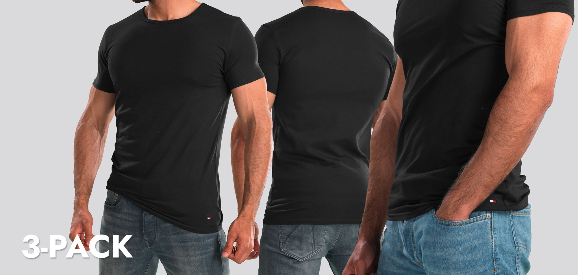 Tommy Hilfiger Premium Essentials Crew Neck T-Shirt 3-Pack 187,