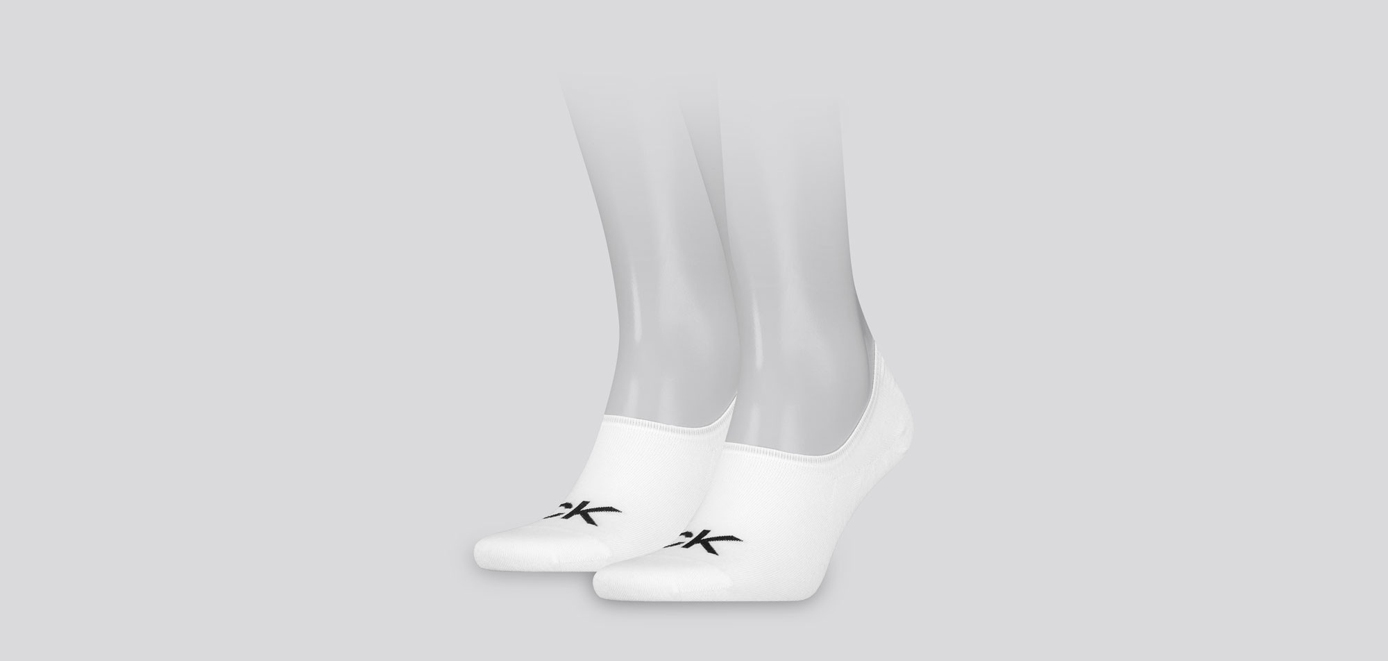 Calvin Klein Footie High Cut Logo Socks 2-Pack 716,