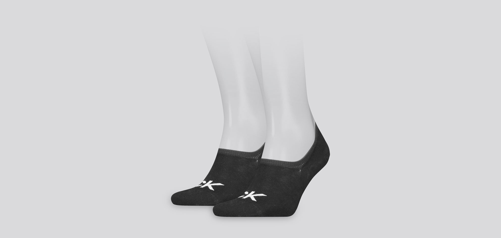 Calvin Klein Footie High Cut Logo Socks 2-Pack 716,