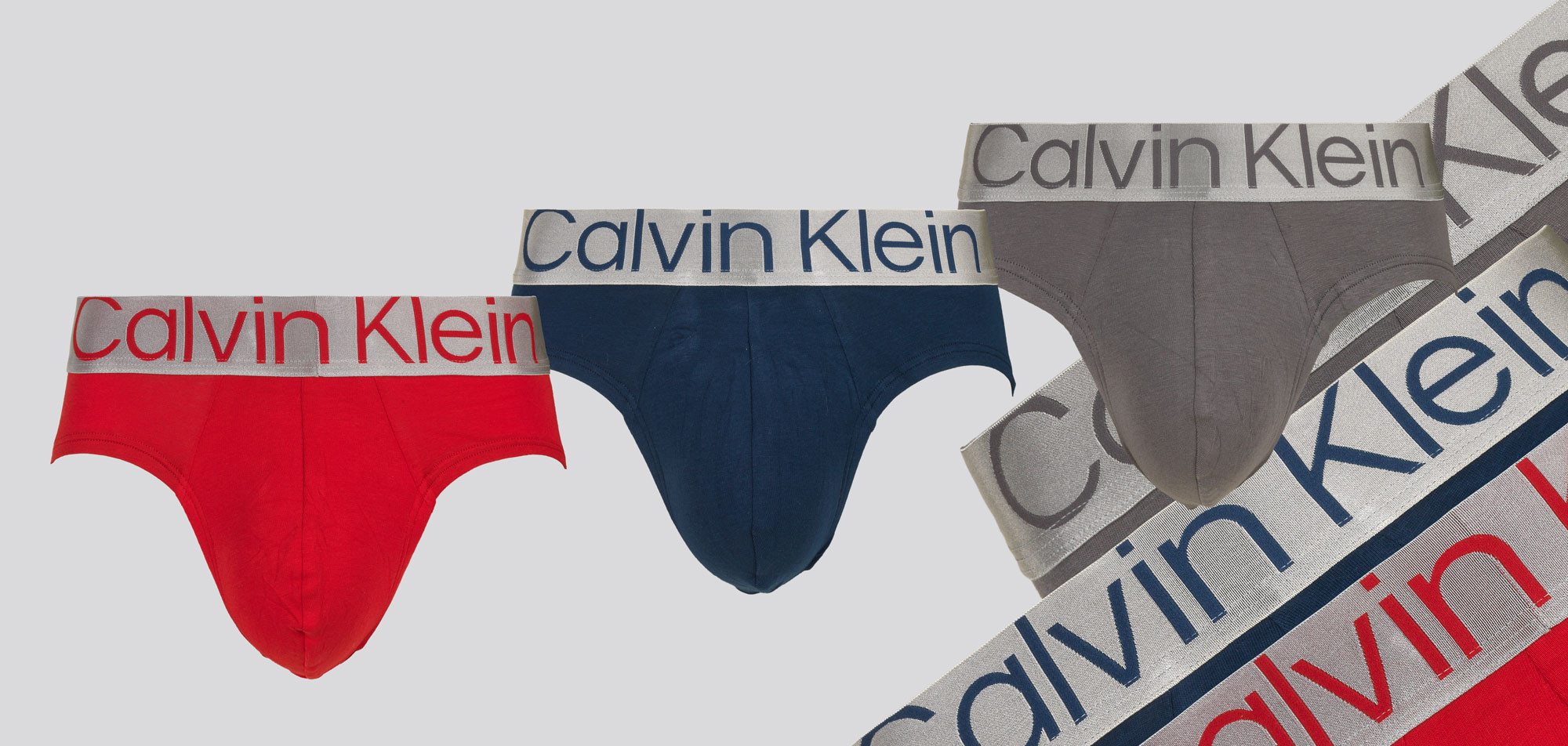 Calvin Klein Hip Slip 3-Pack NB3129A Reconsidered Steel,