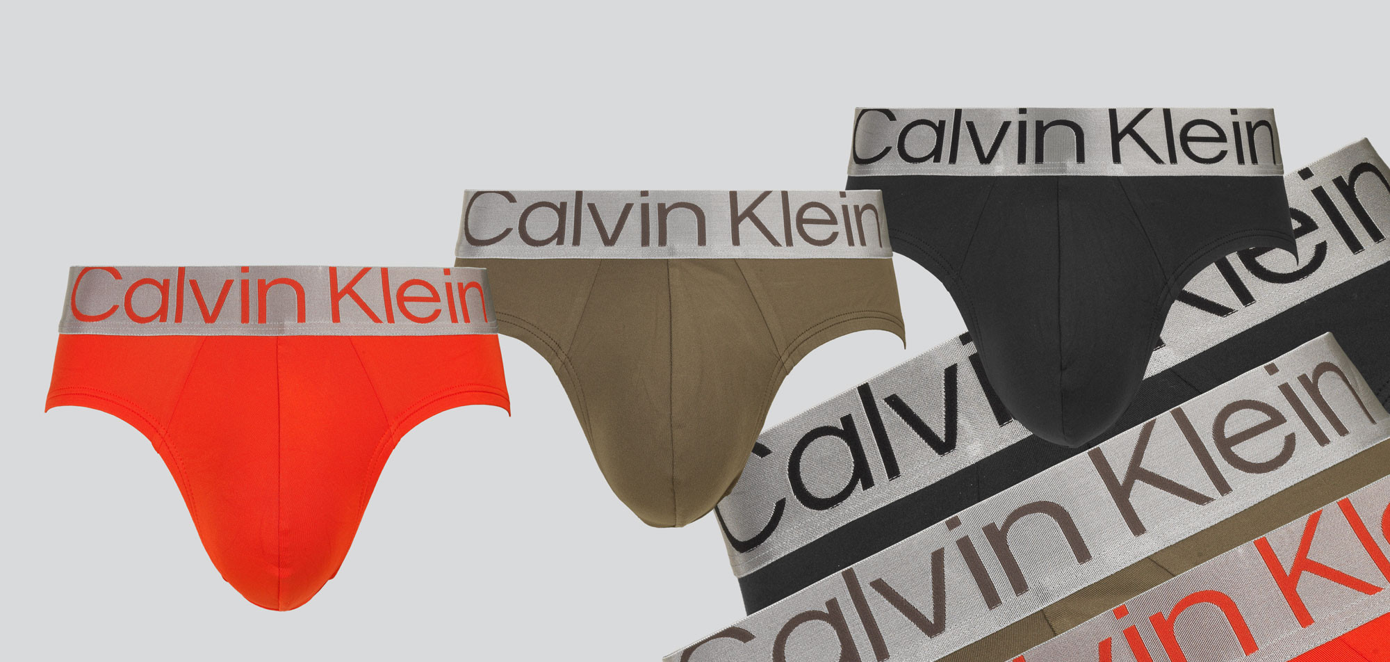 Calvin Klein Hip Slip 3-Pack NB3073A Reconsidered Steel,