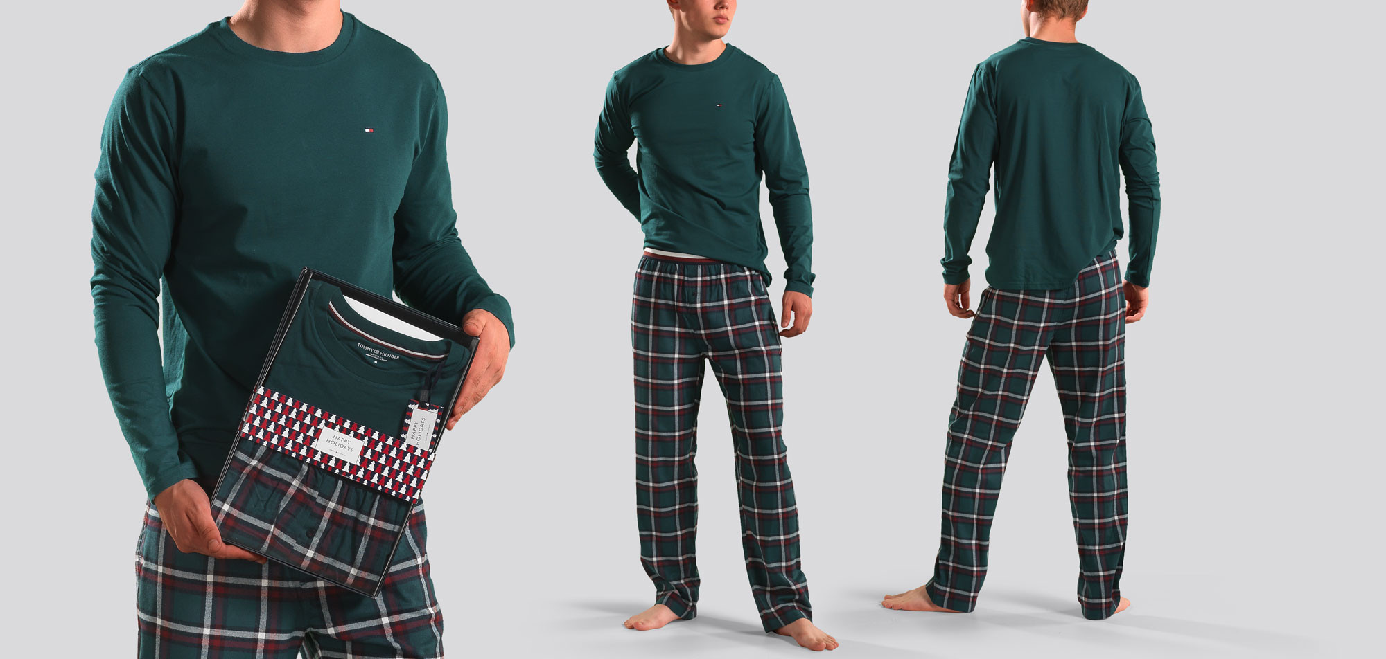 Tommy Hilfiger Pyjama 995 LS PJ Pant Set,