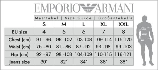 Emporio Armani Men S Size Chart